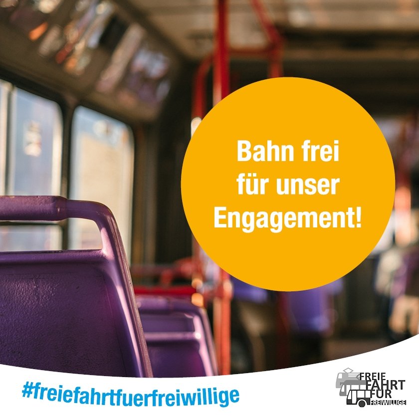 Freiwillig engagierten Menschen mit kostenlosen ÖPNV-Tickets mehr Wertschätzung schenken: Das möchte die Aktion #freiefahrtfuerfreiwillige. (c) Bundesarbeitskreis FSJ